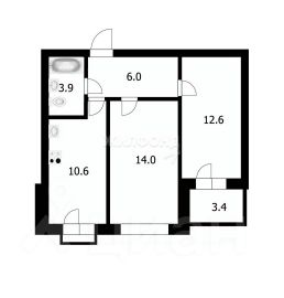 2-комн.кв., 47 м², этаж 8