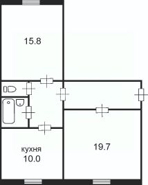 2-комн.кв., 61 м², этаж 2