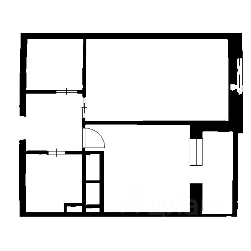 Планировка этой квартиры по данным Циан