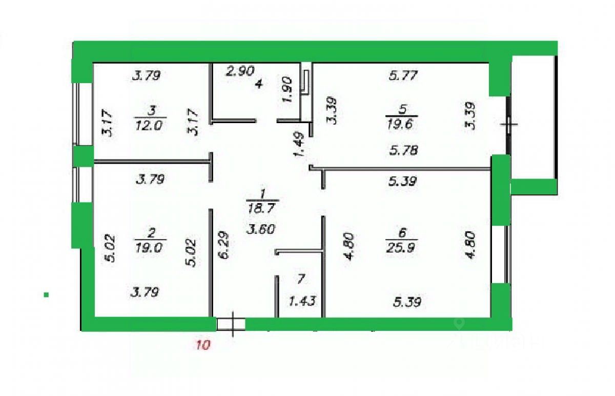 Купить 3-комнатную квартиру на улице Карла Маркса в городе Вологда, продажа  трехкомнатных квартир во вторичке и первичке на Циан. Найдено 21 объявление