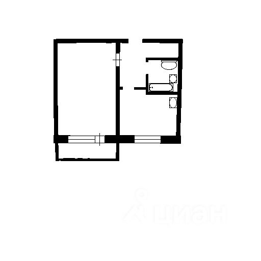 Планировка этой квартиры по данным Циан
