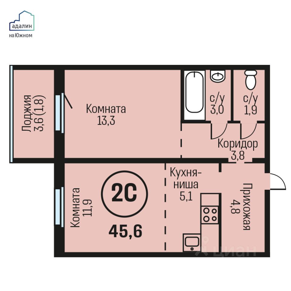 Купить 2-комнатную квартиру в рабочем поселке Южный Алтайского края,  продажа двухкомнатных квартир во вторичке и первичке на Циан. Найдено 363  объявления