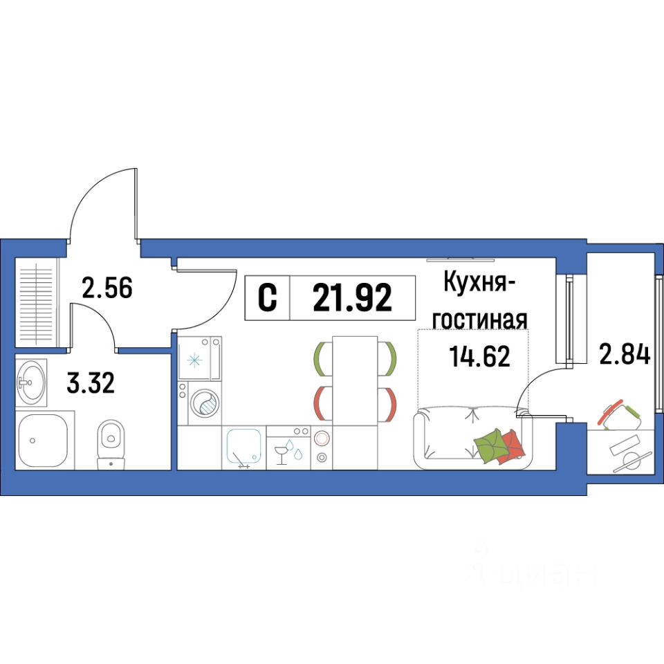 Купить квартиру-студию 20 кв.м. в Мурино, продажа квартир-студий 20 м2.  Найдено 877 объявлений.