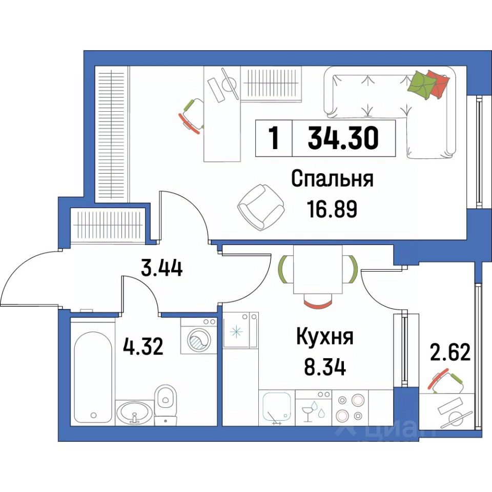 Купить 1-комнатную квартиру в новостройках в Мурино, цена на официальном  сайте от застройщика, продажа 1-комнатных квартир в новом доме. Найдено 3  693 объявления.