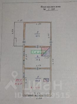 1-этаж. дом 55 м²