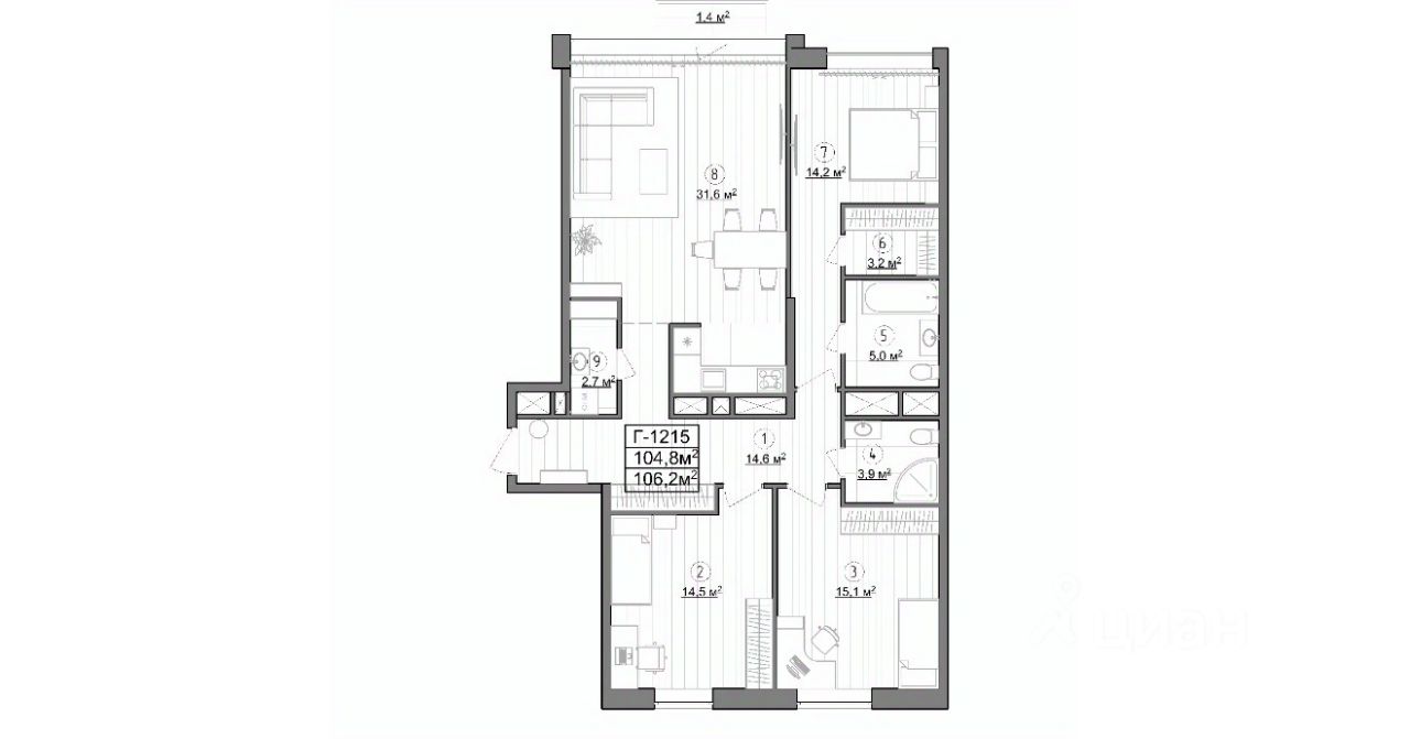 Купить 3-комнатную квартиру рядом с метро Ясенево, продажа трехкомнатных  квартир во вторичке и первичке на Циан. Найдено 158 объявлений