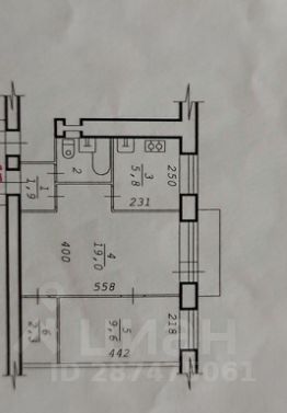 2-комн.кв., 41 м², этаж 4