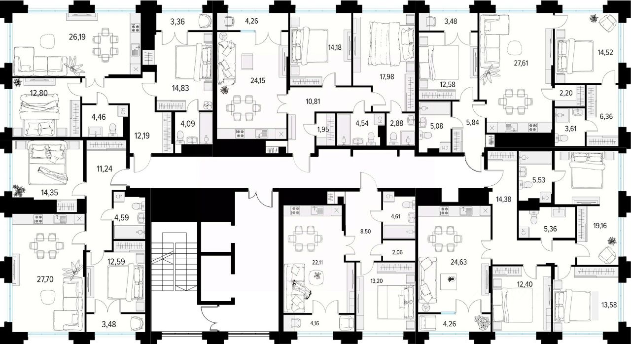 Продаю двухкомнатную квартиру 72,2м² пер. 1-й Осенний, 15, Рязань,  Рязанская область - база ЦИАН, объявление 286488836