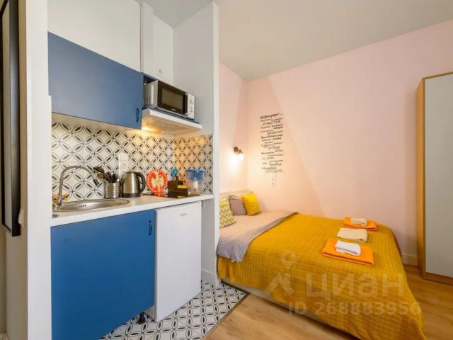 Студия, 16 м², 1/8 этаж
