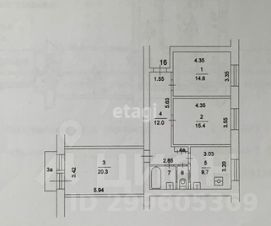 3-комн.кв., 77 м², этаж 5