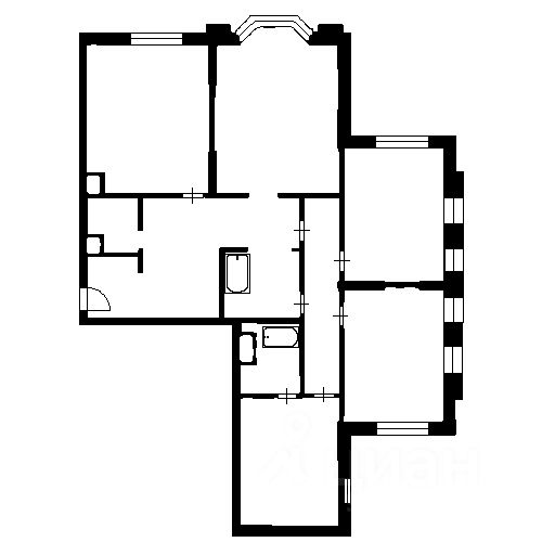 Планировка этой квартиры по данным Циан