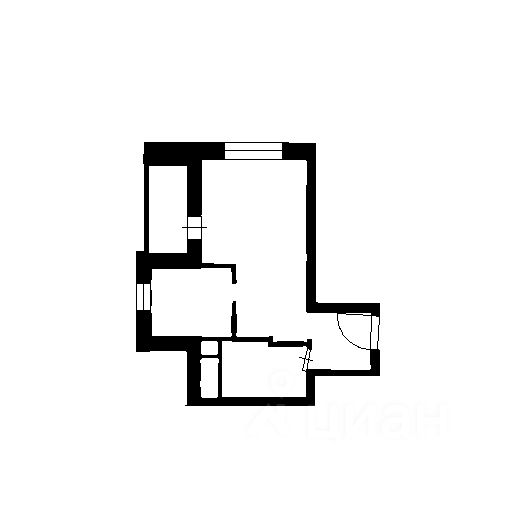 Планировка этой квартиры по данным Циан