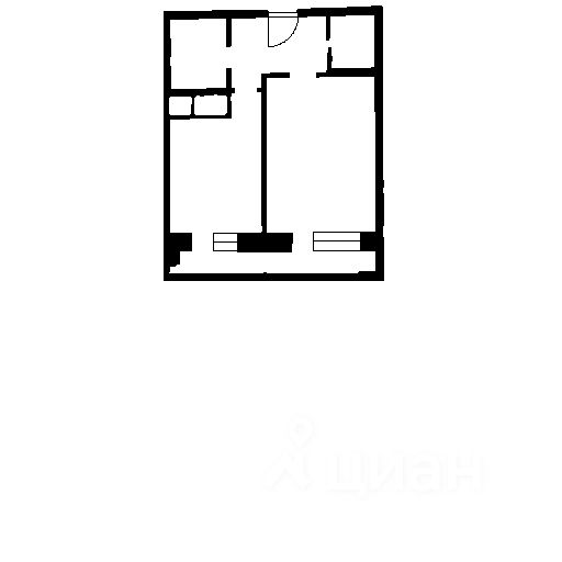 Планировка этой квартиры по данным Циан