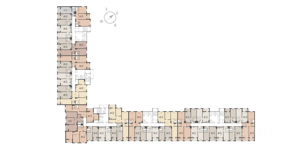 Продажа однокомнатной квартиры 41,4м² ул. Энгельса, 115А/2, Курск, Курская  область - база ЦИАН, объявление 299647402