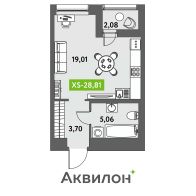 студия, 29 м², этаж 2