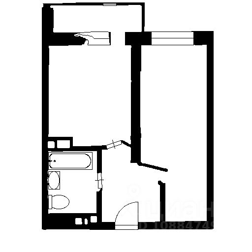 Планировка этой квартиры по данным Циан