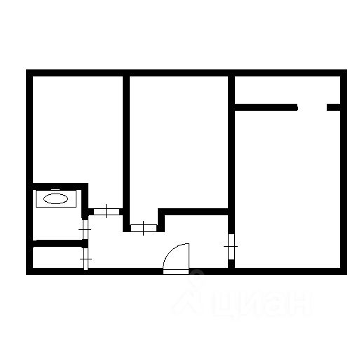 Планировка этой квартиры по данным Циан