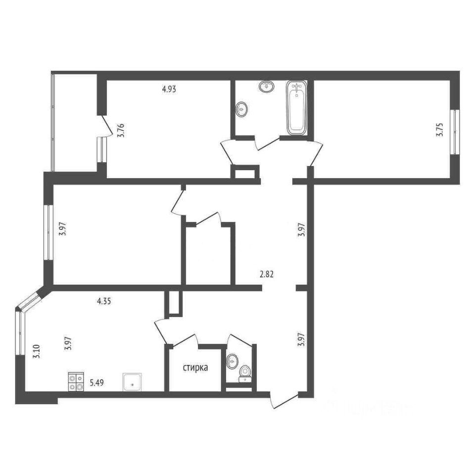 Продажа трехкомнатной квартиры 78м² ул. Сходненская, 5, Московская область,  Красногорск городской округ, Путилково деревня, м. Сходненская - база ЦИАН,  объявление 299714344