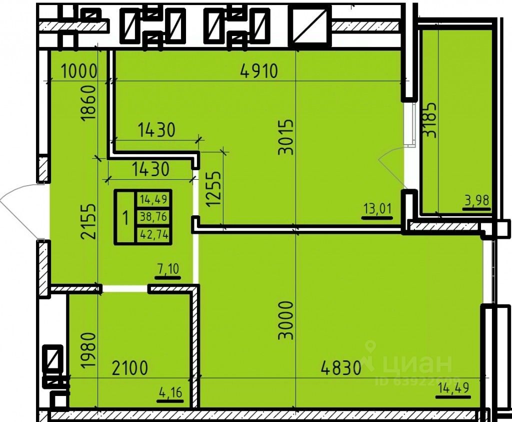 Купить 1-комнатную квартиру от застройщика в Таганроге, продажа 1-комнатных  квартир от застройщиков. Найдено 138 объявлений.