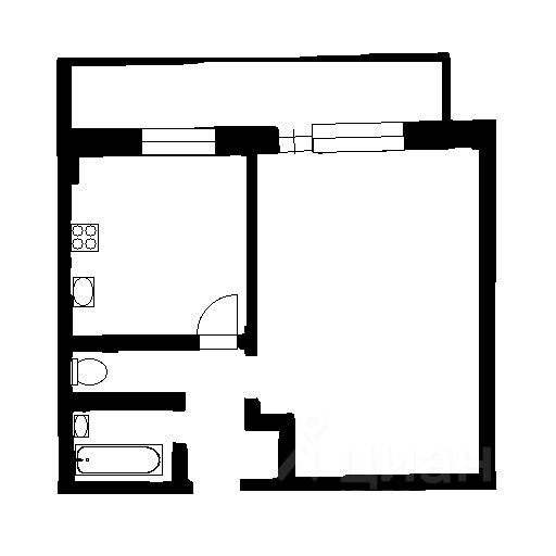 Планировка этой квартиры по данным Циан