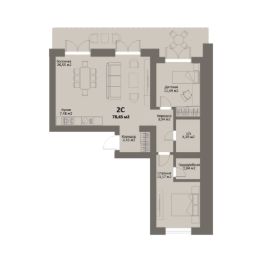 2-комн.кв., 78 м², этаж 4