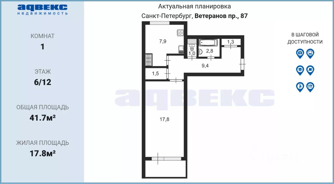 Купить квартиру на проспекте Ветеранов дом 87 в Санкт-Петербурге, продажа  жилой недвижимости на Циан. Найдено 2 объявления