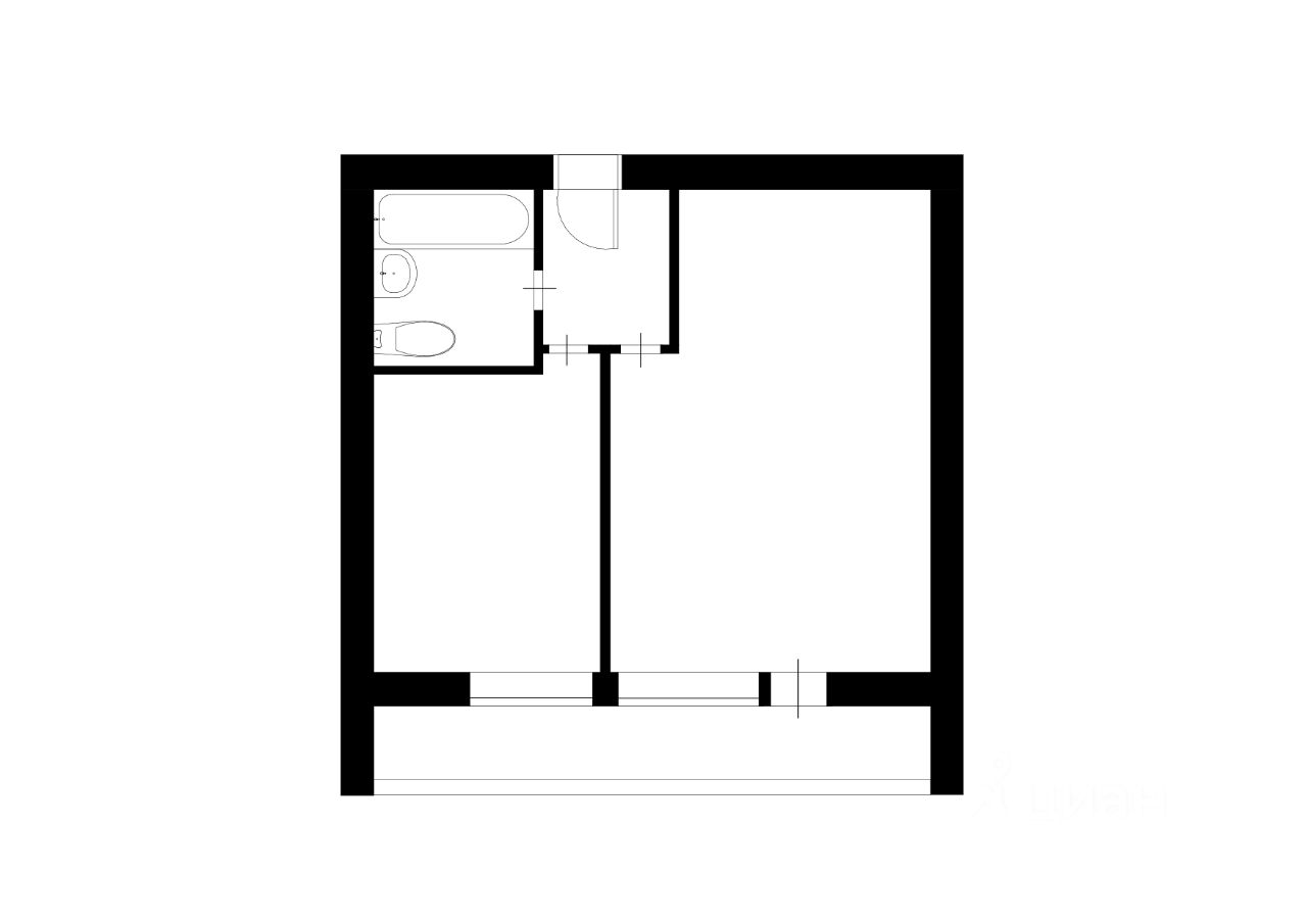 Продажа однокомнатной квартиры 34,6м² ул. Бестужевых, 14, Москва, м.  Отрадное - база ЦИАН, объявление 299932897