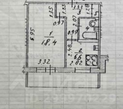 1-комн.кв., 35 м², этаж 6