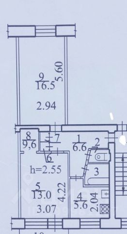 2-комн.кв., 47 м², этаж 4