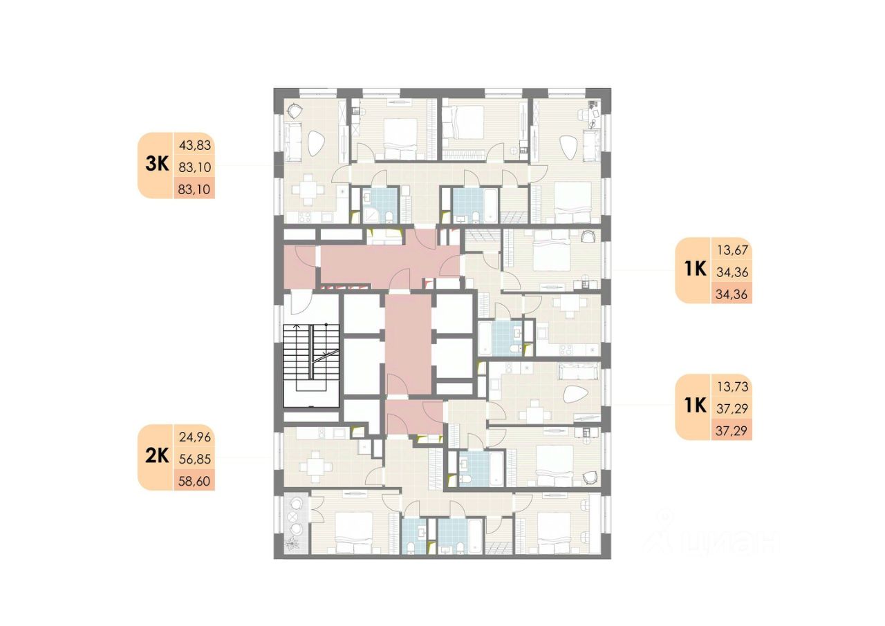 Купить трехкомнатную квартиру 83,1м² Котельники, Московская область,  Люберецкий район, Котельники городской округ, м. Котельники - база ЦИАН,  объявление 300011664