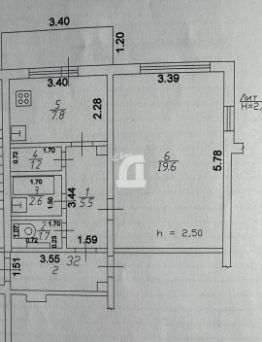 1-комн.кв., 40 м², этаж 9