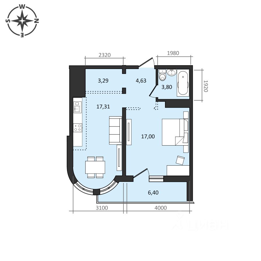 Продаю двухкомнатную квартиру 52,4м² ул. Быстринская, 2, Хабаровск,  Хабаровский край - база ЦИАН, объявление 298143020