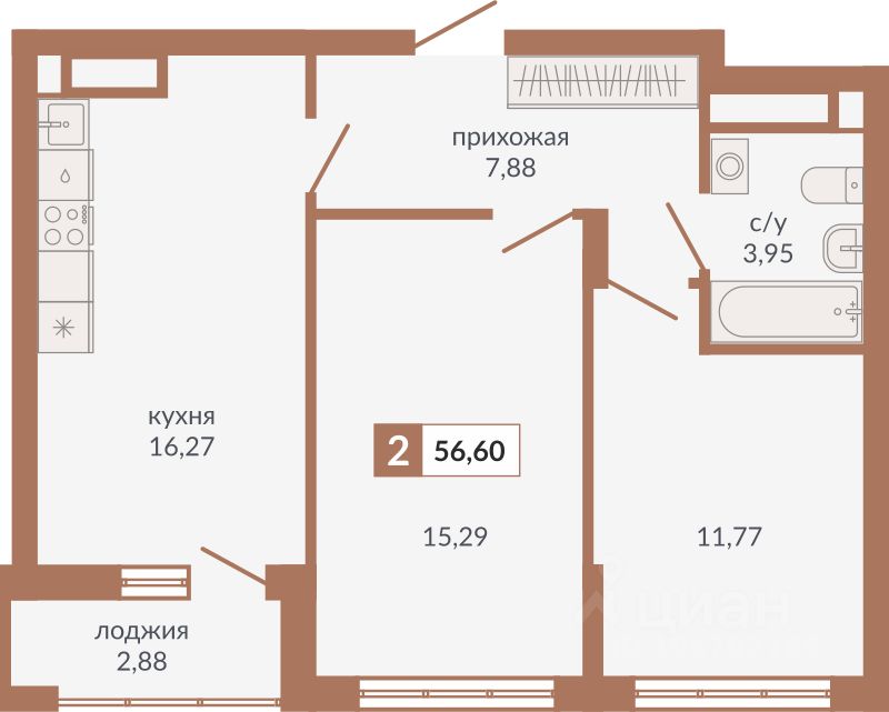 Купить 3-комнатную квартиру 85,9 м² по адресу Екатеринбург, улица Викулова, 78 -