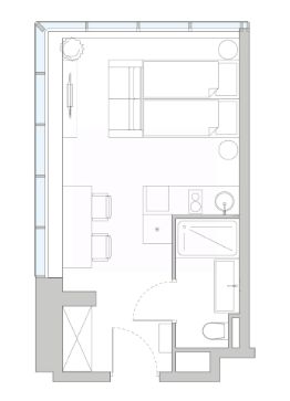 апарт.-студия, 28 м², этаж 9