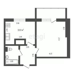 1-комн.кв., 42 м², этаж 14