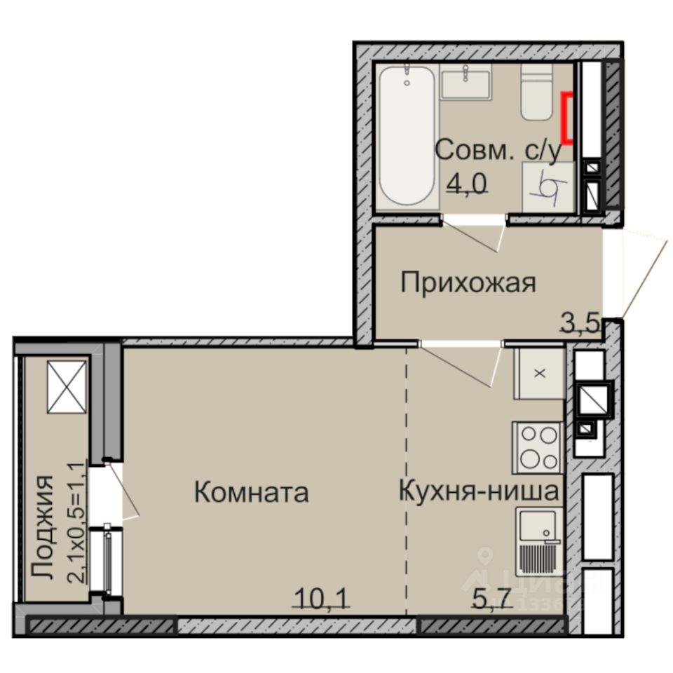 Купить квартиру-студию на последнем этаже в жилом районе Строитель в городе  Ижевск, продажа квартир-студий на последнем этаже - база объявлений Циан.  Найдено 3 объявления