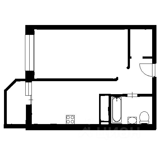Планировка этой квартиры по данным Циан