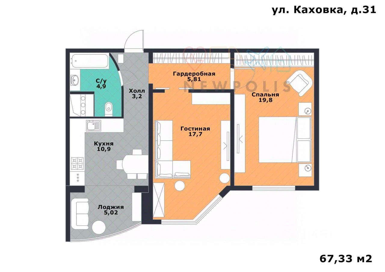 Купить 2-комнатную квартиру на улице Каховка в Москве, продажа  двухкомнатных квартир во вторичке и первичке на Циан. Найдено 21 объявление