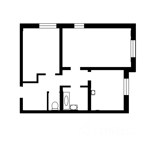 Планировка этой квартиры по данным Циан
