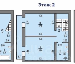 3-этаж. таунхаус 145 м²