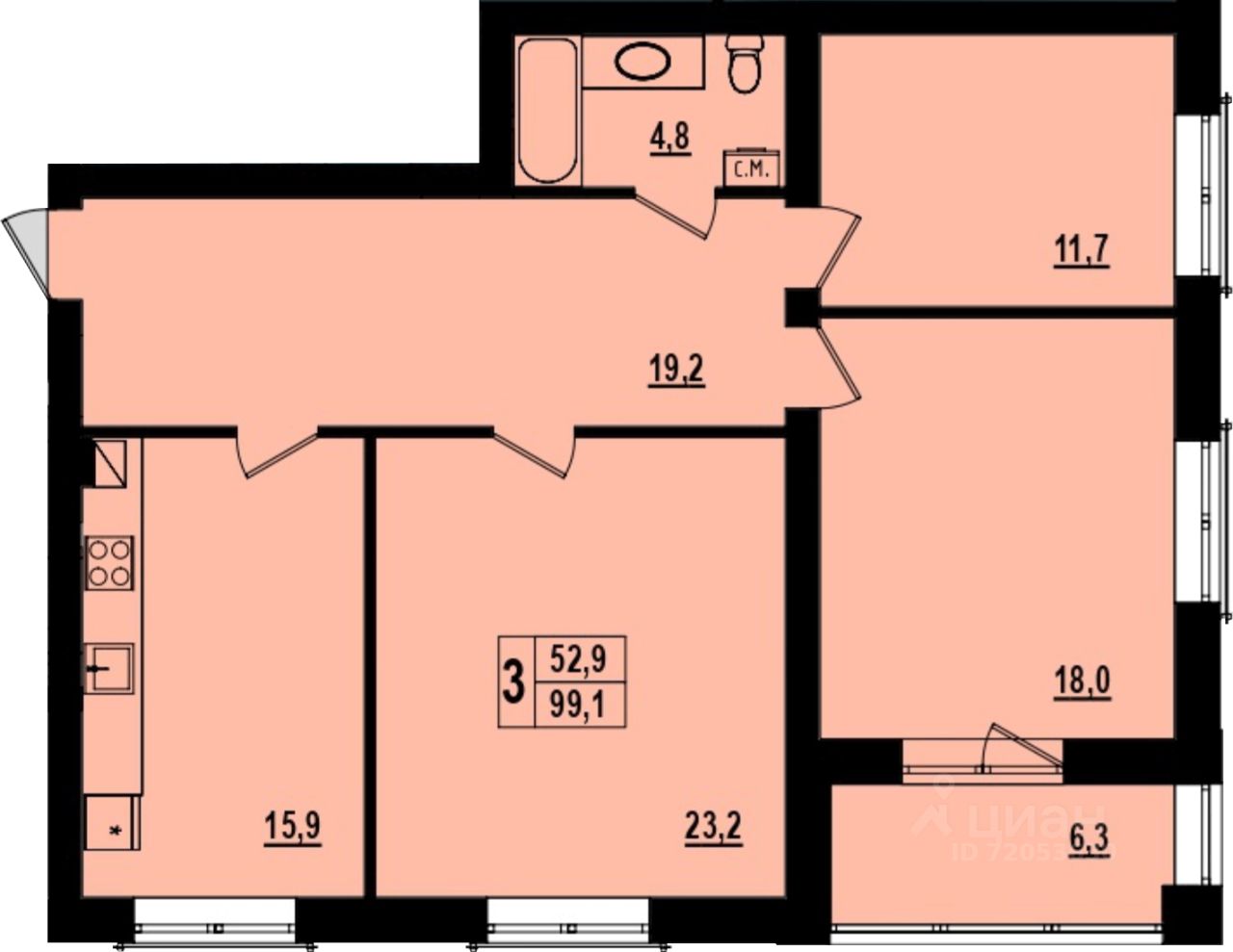 3 комнатные квартиры в немецких домах калининграда (97) фото