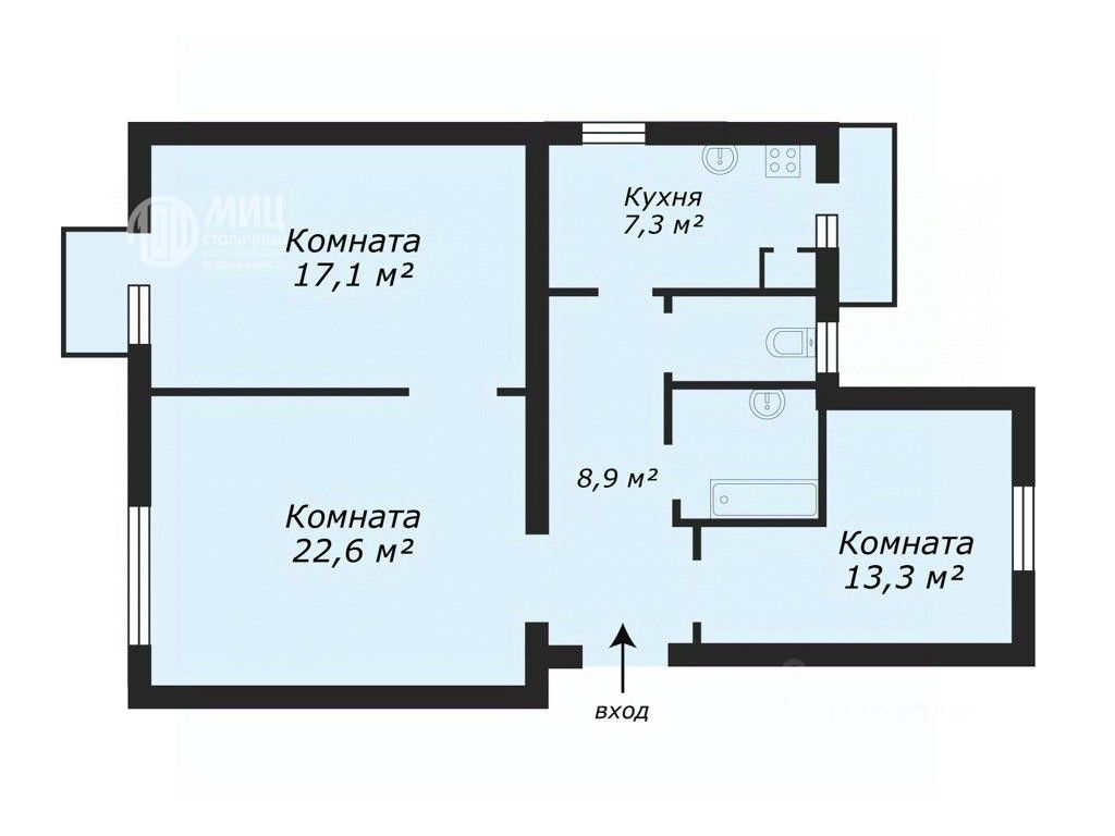 Купить квартиру на проспекте Ленинградский дом 24 в Москве, продажа жилой  недвижимости на Циан. Найдено 4 объявления