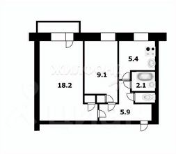 2-комн.кв., 43 м², этаж 4