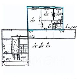 2-комн.кв., 52 м², этаж 2