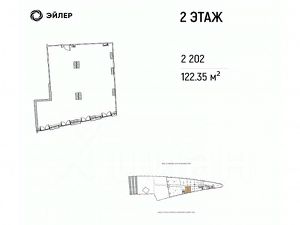 офис 122 м², этаж 2