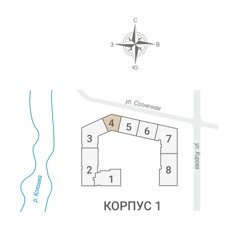 Продажа двухкомнатной квартиры 44,4м² Королев, Московская область, Королев  городской округ, Первомайский микрорайон, м. Щёлковская - база ЦИАН,  объявление 300573550