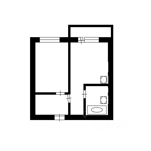 Планировка этой квартиры по данным Циан