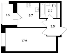 1-комн.кв., 35 м², этаж 11