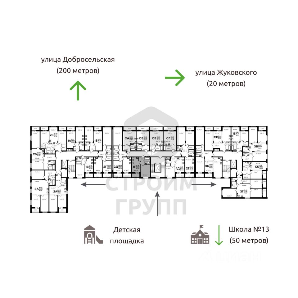 Продажа однокомнатной квартиры 38,4м² Загородный проезд, 27, Владимир,  Владимирская область - база ЦИАН, объявление 300834088