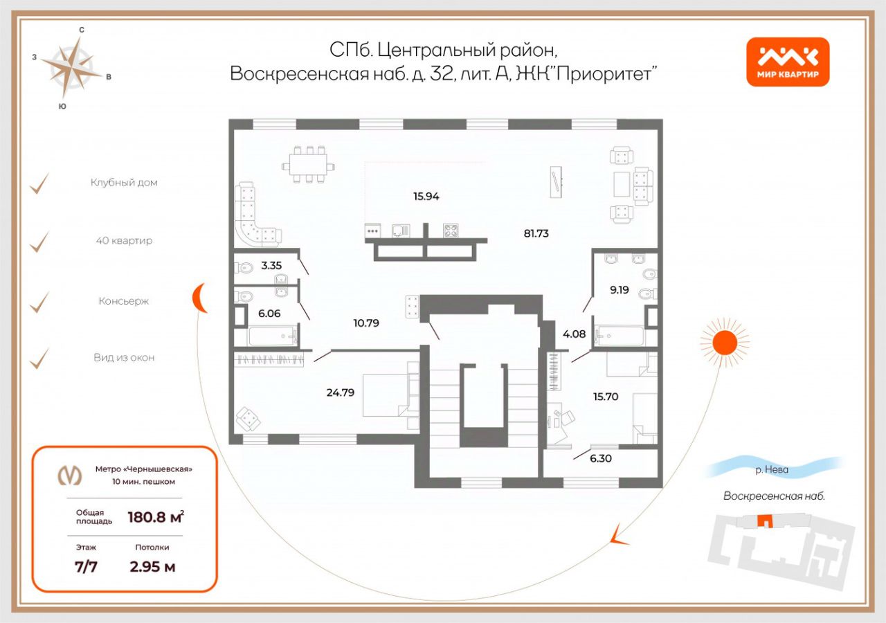 Купить 3-комнатную квартиру на 7 этаже в округе Литейный в  Санкт-Петербурге. Найдено 3 объявления.